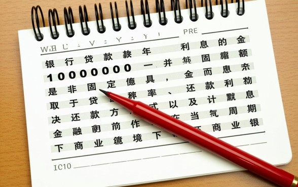 银行贷款100000一年利息多少