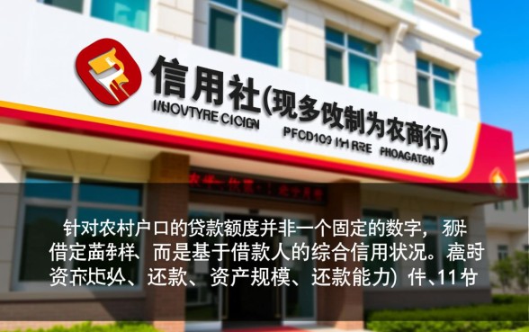 农村户口在农村信用社贷款能贷多少,农村信用社贷款最高额度是多少 农村户口在农村信用社贷款能贷多少