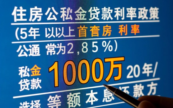 公积金贷款100万20年月供多少