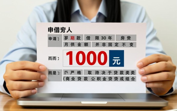 100万贷款30年月供是多少