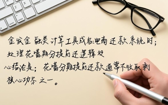 花呗分期提前还款手续费怎么算