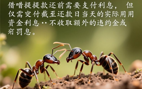 蚂蚁借呗提前还款还要付利息吗