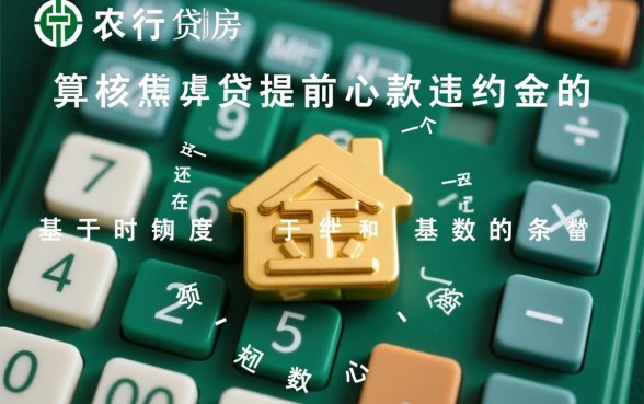 农行房贷提前还款违约金怎么算,收取标准是多少? 农行房贷提前还款违约金怎么算