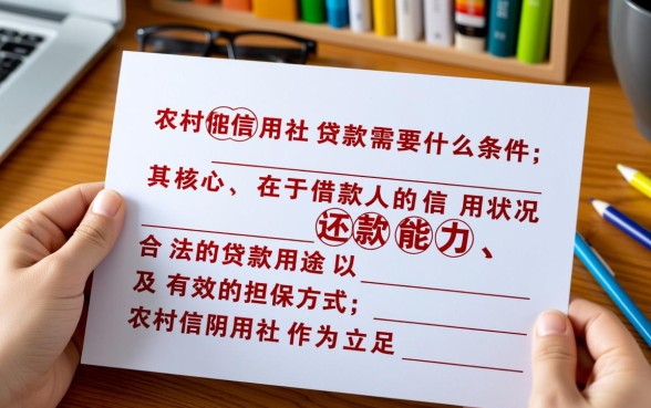 向农村信用社贷款需要什么条件