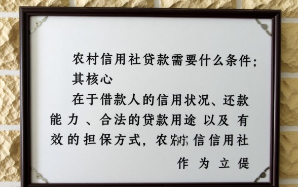 向农村信用社贷款需要什么条件