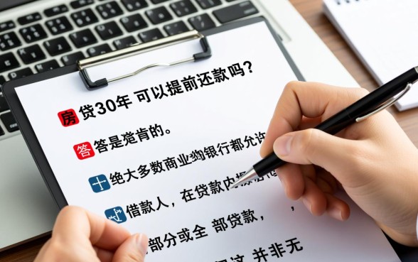 买房贷款30年可以提前还款吗