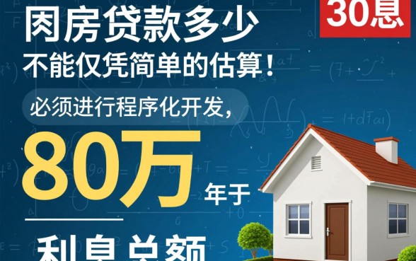 买房贷款80万30年利息多少,房贷80万30年利息怎么算 买房贷款80万30年利息多少