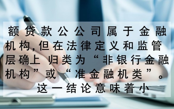 小额贷款公司是否属于金融机构