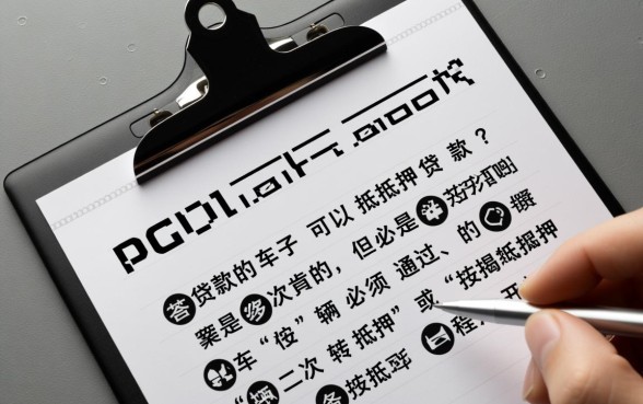 有贷款的车子可以抵押贷款吗