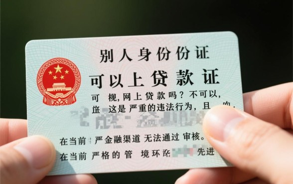 拿别人身份证可以网上贷款吗
