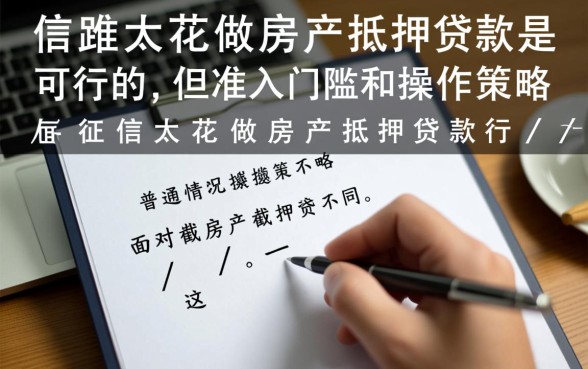 征信太花做房产抵押贷款行吗