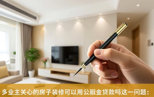 房子装修可以用公积金贷款吗