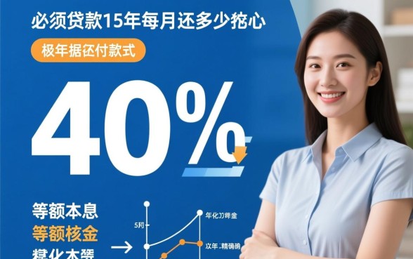 40万贷款15年每月还多少,利息一共多少钱? 40万贷款15年每月还多少