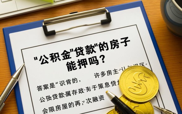 纯公积金贷款的房子能抵押吗