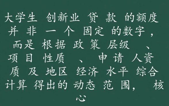 大学生创业贷款可以贷多少钱