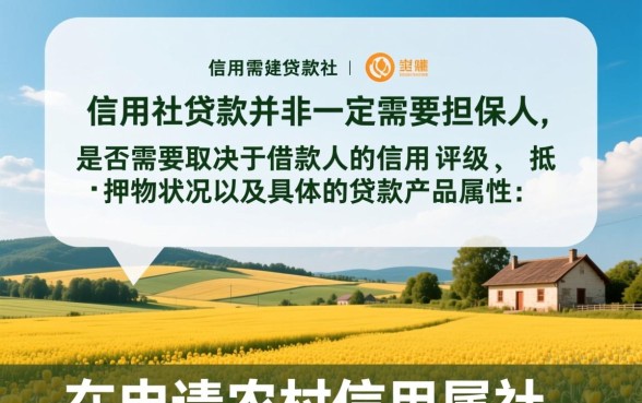 农村信用社贷款需要担保人吗