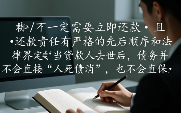 贷款人死了担保人必须还款吗