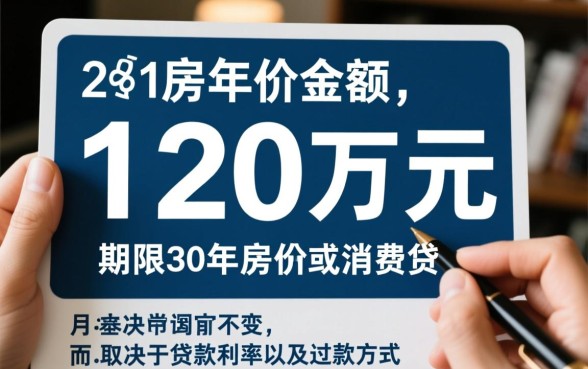 120万贷款30年月供多少