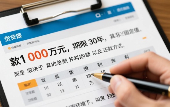 贷款100万30年利息多少