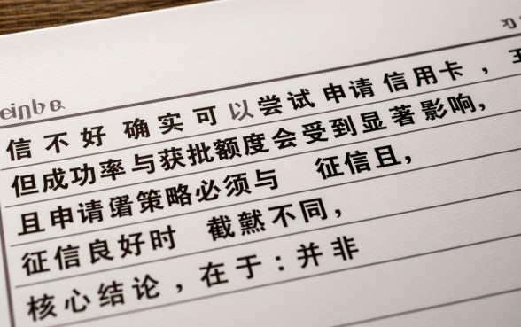征信不好可以申请信用卡吗