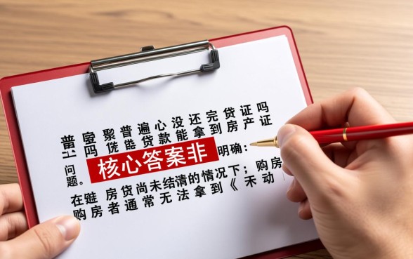 没还完贷款能拿到房产证吗