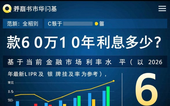 贷款60万10年利息多少
