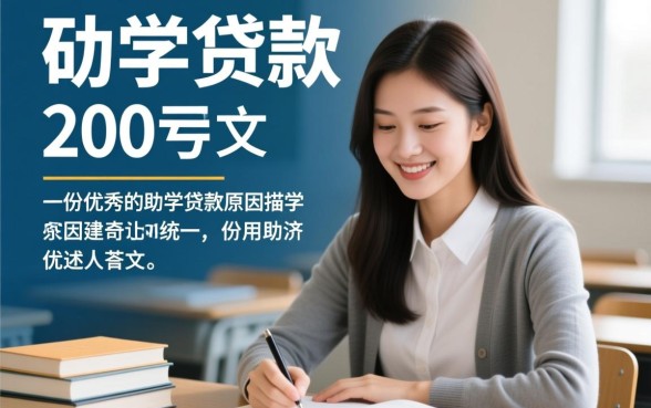 申请助学贷款的理由怎么写