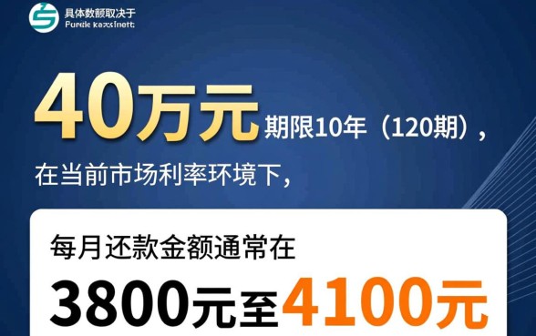 贷款40万10年每月还多少
