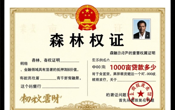 林权证1000亩贷款多少 林权证1000亩贷款多少