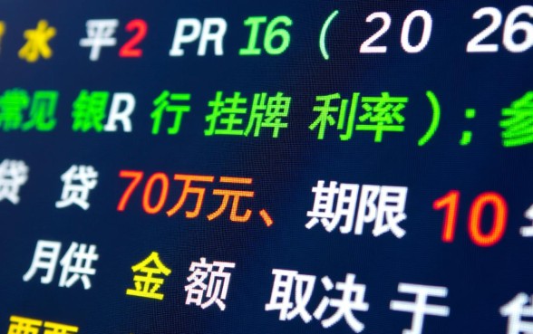 贷款70万10年月供多少