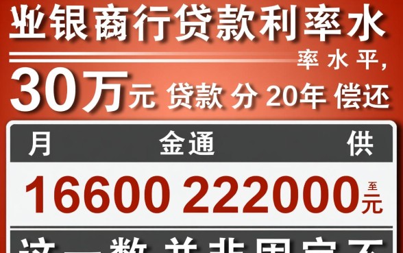 三十万贷款二十年月供多少