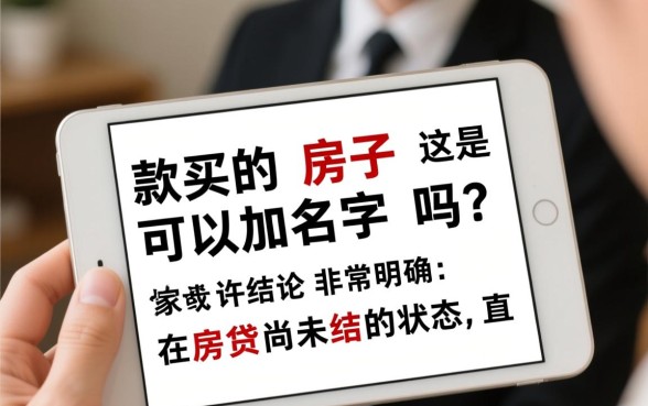 贷款买的房子可以加名字吗