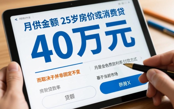 40万贷款25年月供多少