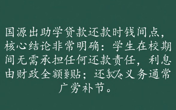 生源地助学贷款什么时候还