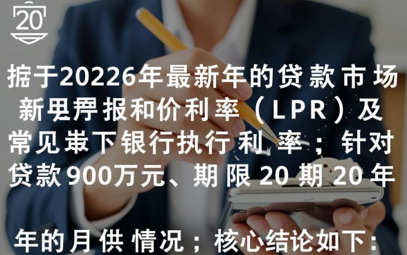 贷款90万20年月供多少