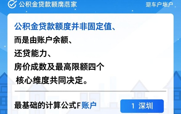 深圳公积金贷款可以贷多少