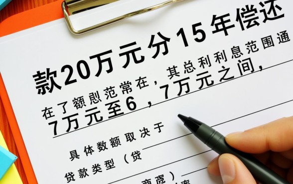 贷款20万15年利息多少