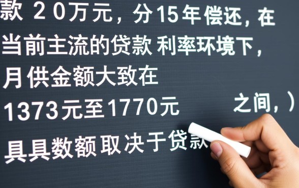贷款20万15年月供多少,贷款计算器怎么算利息? 贷款20万15年月供多少