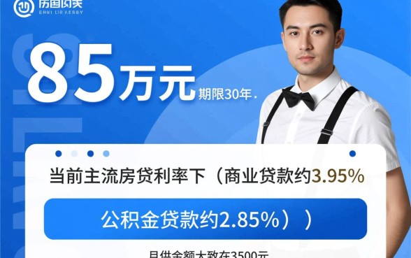 贷款85万30年月供多少