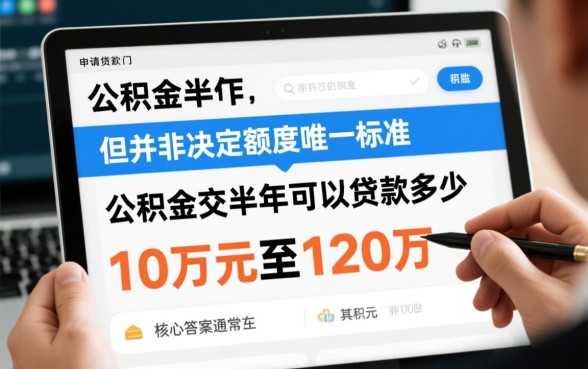 公积金交半年可以贷款多少
