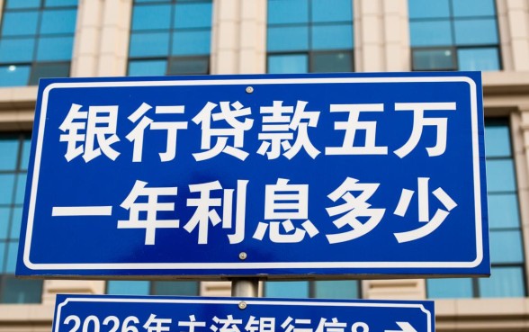 银行贷款五万一年利息多少