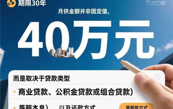贷款40万30年月供多少
