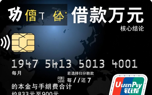 信用卡借1万每月还多少