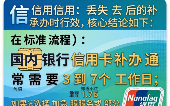 信用卡丢失补办需要多久