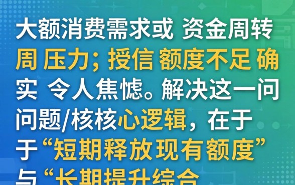 信用卡额度不够用怎么办