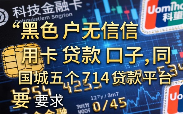 黑户无信用卡贷款口子，同城五个714贷款平台