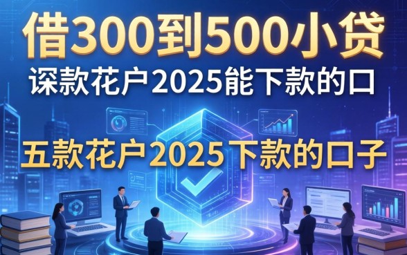 借300到500小贷，探讨五款花户2025能下款的口子