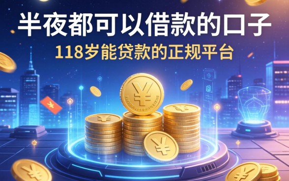 半夜都可以借款的口子，推荐五个18岁能贷款的正规平台