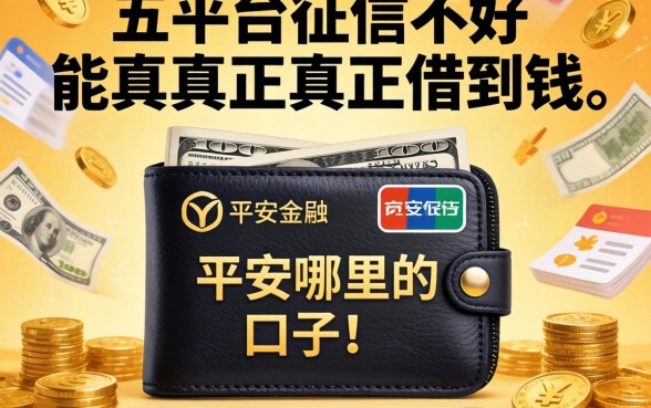 平安钱包是哪里的口子，分析五个平台征信不好能真真正正借到钱