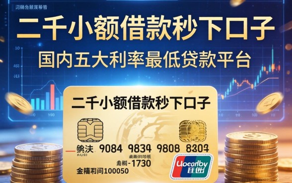 两千小额借款秒下口子，国内五大利率最低的贷款平台